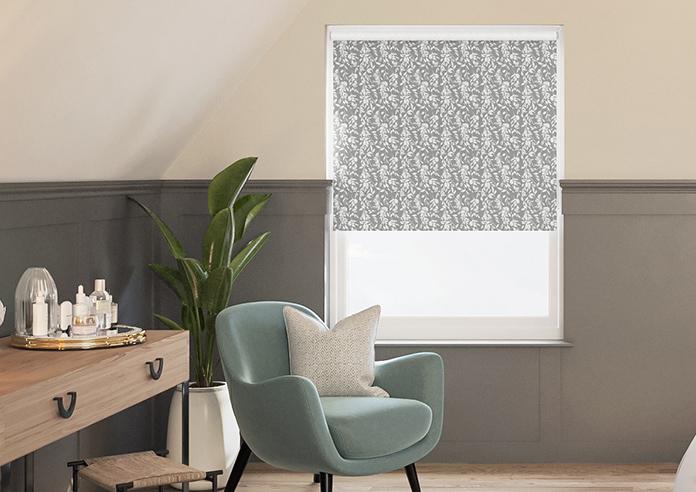Hanging Greenery, Grey - Twist&Fit Roller Blind - Image 3